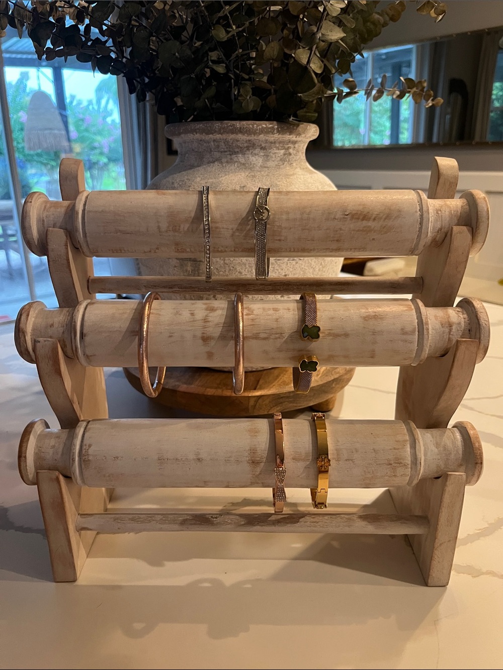 Wooden Bracelet & Bangle Display. Bracelets not included.